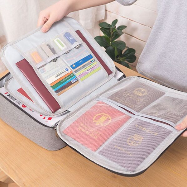 2 3 Layers Document Ticket Bag Large Capacity Certificates Files Organizer For Home Travel Use to 2