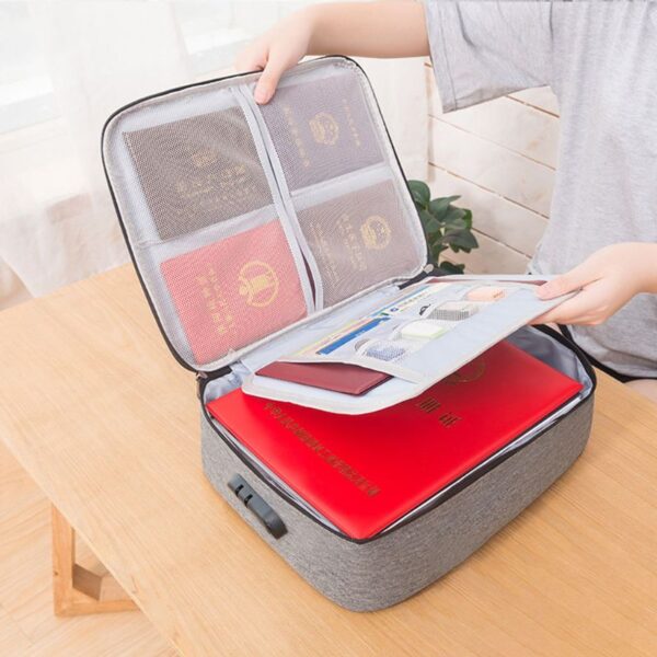 2 3 Layers Document Ticket Bag Large Capacity Certificates Files Organizer For Home Travel Use to 3