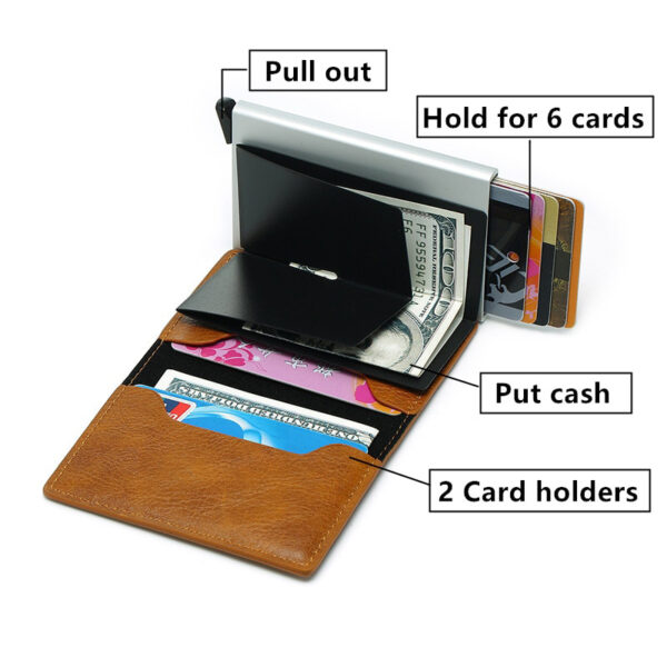 2020 Rfid Wallet Aluminum Metal Credit Smart Wallet Business Card Holder HaspBusiness Mini Card Wallet Dropshipping 1 1
