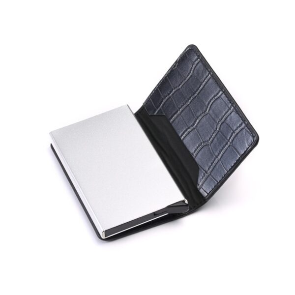 2020 Rfid Wallet Aluminum Metal Credit Smart Wallet Business Card Holder HaspBusiness Mini Card Wallet Dropshipping 4