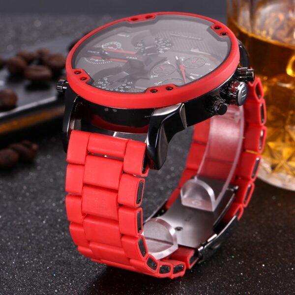 2020 Silicone Red DZ digite S relo nga Rlo dz Auto Date Week Display Luminous Diver Relo 2