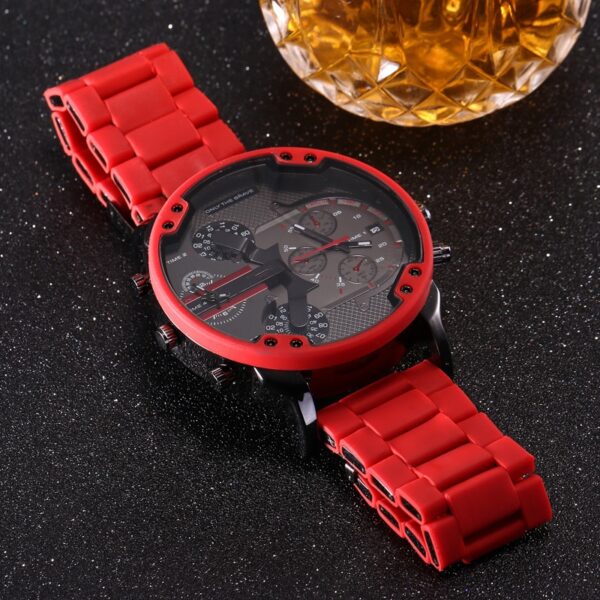 2020 Silicone Red DZ digite S relo nga Rlo dz Auto Date Week Display Luminous Diver Relo 5