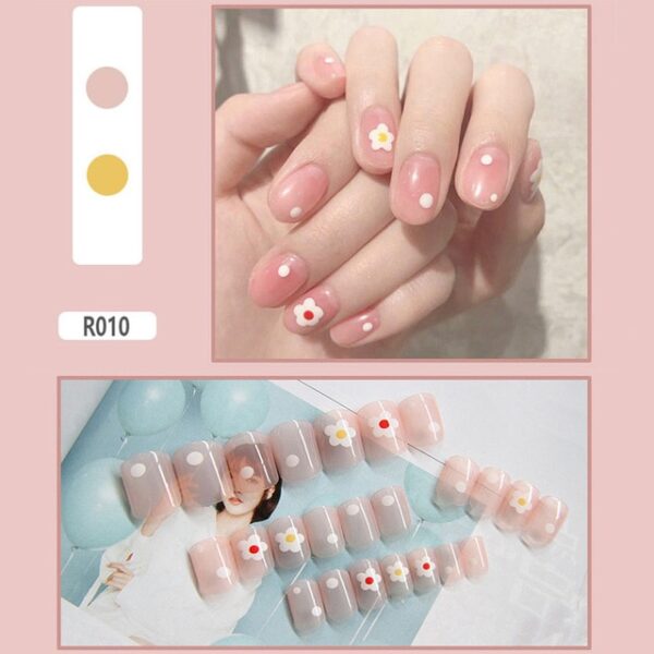 24pcs Set Cartoon Pattern Short False Nails Strawberry Poached Egg Summer Fake Nail Girls Nail Art 9.jpg 640x640 9