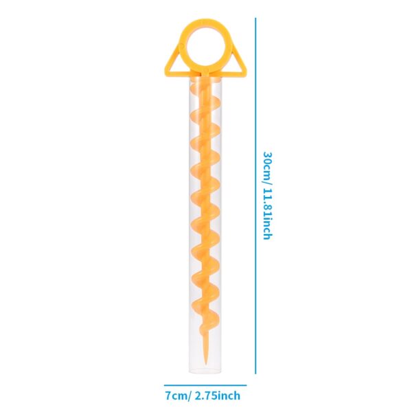 2pcs Tent Nails Outdoor Camping Trip Tent Peg Ground Anchor Screw Nail Stakes Pegs Plastic Sand 4