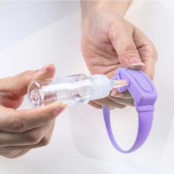 4PC Wristband Dispenser Hand Sanitizer na-ekesa Silica gel Wearable Dispenser Pumps Disinfecta Wristbands Hand Band 3