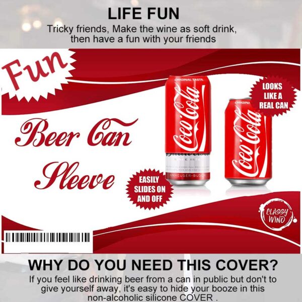 Fakiti 5 suna ɓoye giya na iya Rufe kwalban hannun rigar Case Cola Cover Cover Cover Bottle 2
