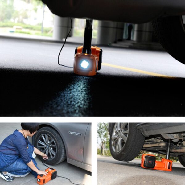 5T 45cm Car Jack Electric Hydraulic Jack Protable Tire Lifting Tool sa Pag-ayo sa Salakyanan Electric Wrench Inflator 2