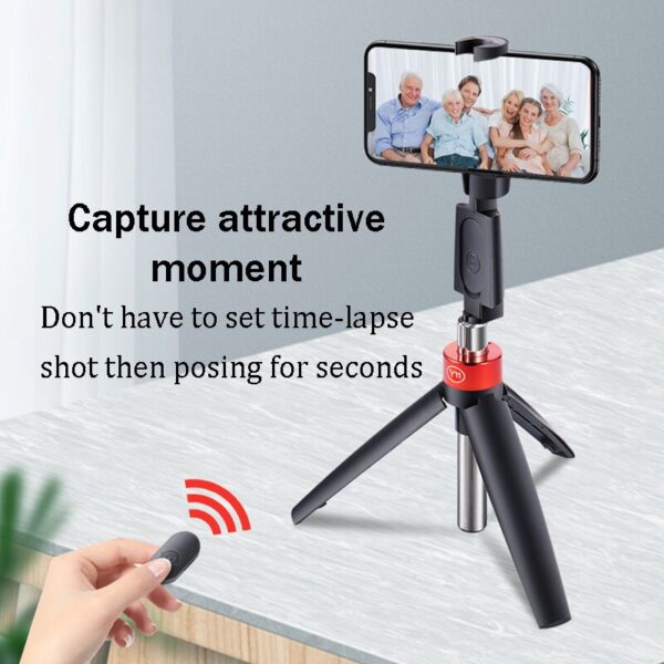 BFOLLOW 3 in 1 Selfie Stick with Tripod Wireless Bluetooth Mobile Phone Holder for iPhone Tiktok 3