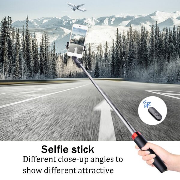 BFOLLOW 3 in 1 Selfie Stick with Tripod Wireless Bluetooth Mobile Phone Holder for iPhone Tiktok 4