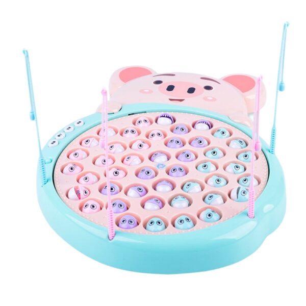 Children Puzzle Early Educational Toys Electric Fishing Magnetic Toys Cartoon Lovely Pig Hand Eyes Coordination Kids 5