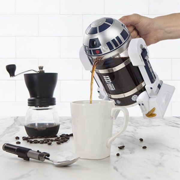 Kaffi Pot 960ml Home Mini Star Wars R2 D2 Manuell Kaffismaschinn Franséisch gepresst Kaffi Pot 1