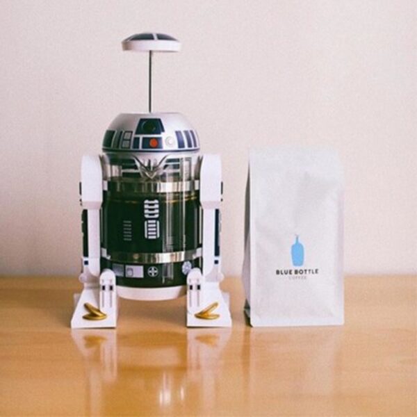 Kaffi Pot 960ml Home Mini Star Wars R2 D2 Manuell Kaffismaschinn Franséisch gepresst Kaffi Pot 2