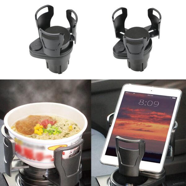 FORAUTO Car Dual Cup Holder Adjustable Cup Stand Sunglasses Phone Organizer Inom Bottle Holder Bracket Car 3