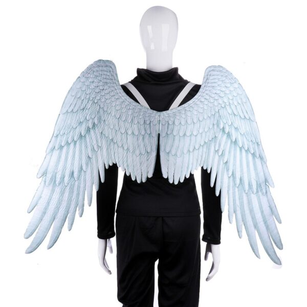 Halloween 3D Angel Wings Mardi Gras Theme Party Cosplay Wings Ga Yara Babban Babban Baƙar fata 2