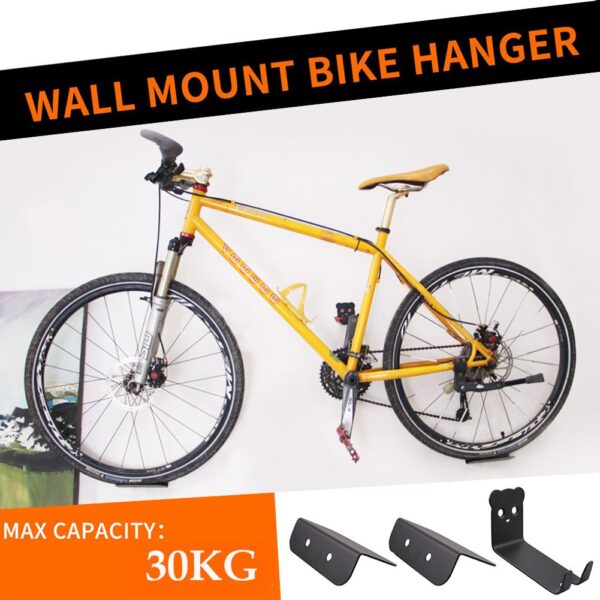 Hanging Bike Holder Bracket Storage Bicycle Wall Mount Stand Perfect Space Saving Tool Bicycle Rack Wall 2