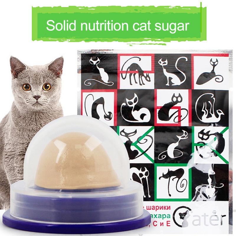 Gomass Cat Snacks Licking Sugar Solid Nutrition Gel Energy Ball Cat Treat 