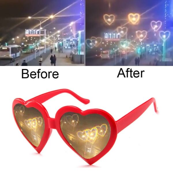 Heart shaped Lights Become Love Special Effects Glasses Love Glasses At Night Net Red Glasses Fashion 2
