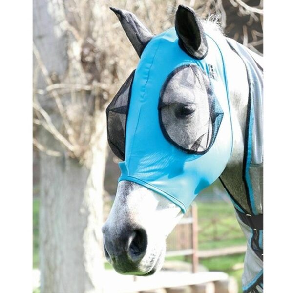Horse fly mask with ear bob eye blue pink black color elastic 83 125cm adjustable Anti 1.jpg 640x640 1