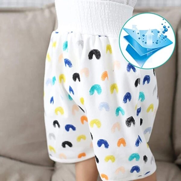 Hot Comfy waterproof diaper skirt Shorts 2 in 1 Waterproof and Absorbent Shorts for Baby Toddler 2