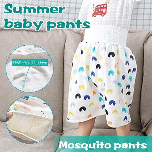 Hot Comfy waterproof diaper skirt Shorts 2 in 1 Waterproof and Absorbent Shorts for Baby Toddler