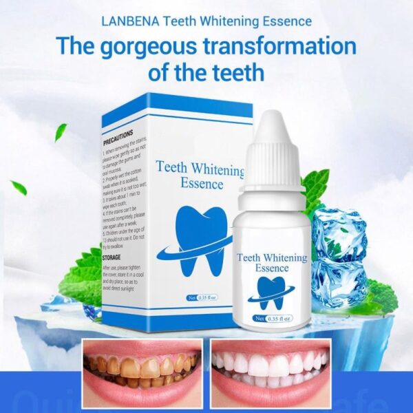 LanBeNA tekućina za oralnu higijenu za izbjeljivanje zuba Izbjeljivanje zuba uklanja plak mrlje Serum za čišćenje higijene usne šupljine uklanja 6