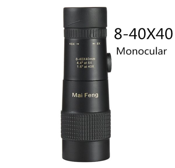 Maifeng Powerful 8 40X40 High Zoom Monocular Telescope Xirfadlaha La Qaadan Karo Ugaadhsiga Lll Habeenka Aragtida 1.jpg 640x640 1