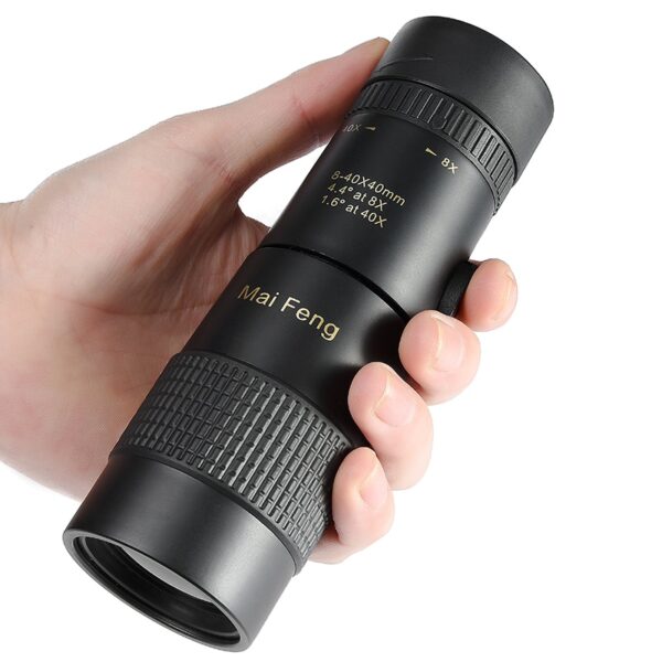 Maifeng Powerful 8 40X40 Sare Soo Dhaweynta Monocular Telescope Xirfadle ee La Qaadan karo Kaamka Ugaarsiga Lll Vision Night