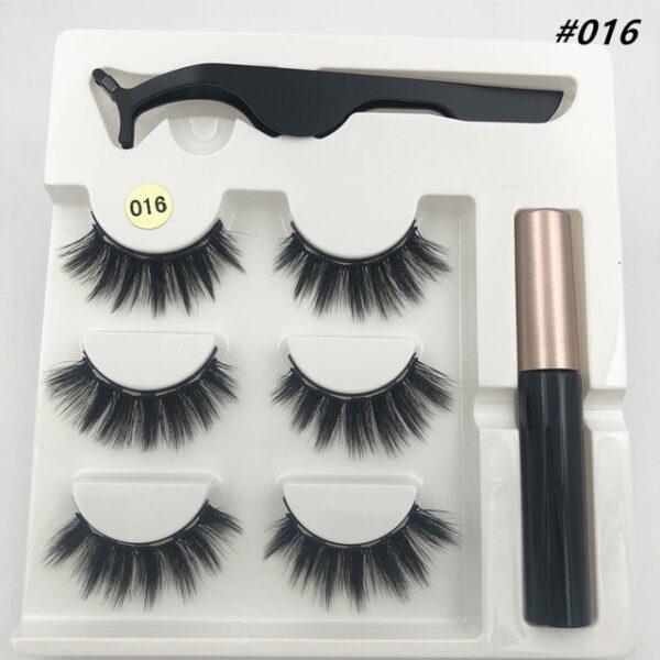 Makeup 3 pairs of magnetic eyelashes liquid eyeliner tweezers waterproof long lasting eyelash extension eyelash set 10.jpg 640x640 10