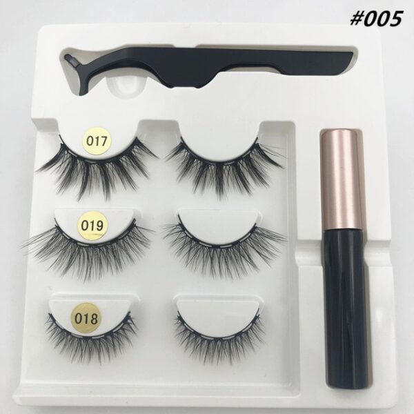 Makeup 3 pairs of magnetic eyelashes liquid eyeliner tweezers waterproof long lasting eyelash extension eyelash set 14.jpg 640x640 14