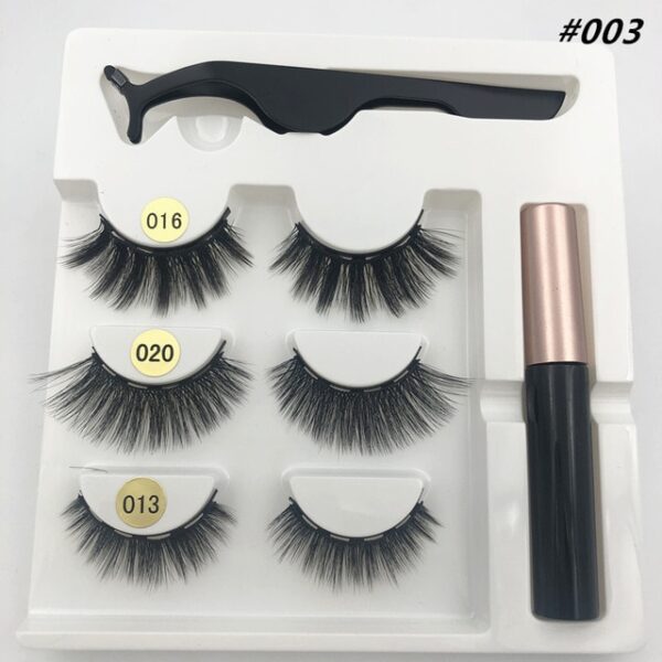 Makeup 3 péire fabhraí maighnéadacha tweezers eyeliner leachtach tacar eyelash síneadh eyelash fada buan tacar eyelash 3.jpg 640x640 3