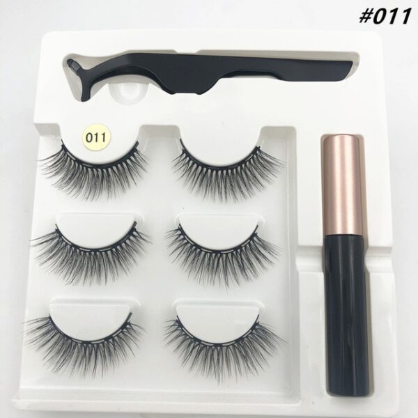 Makeup 3 péire fabhraí maighnéadacha tweezers eyeliner leachtach tacar eyelash síneadh eyelash fada buan tacar eyelash 5.jpg 640x640 5