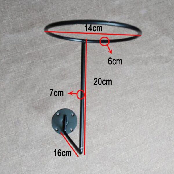 金属製の壁に取り付けられたオートバイのヘルメットホルダーフックジャケットハットラックハンガーディスプレイ4