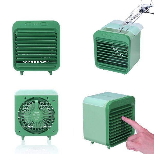 Mini Portable Air Conditioner Humidifier yokhala ndi Madzi Tank Air Yozizira USB 3 Kuthamanga Kuziziritsa Fan Air 4