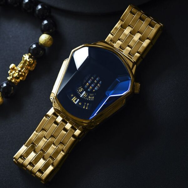 Novi kvarcni sat u stilu dijamanta Vodootporni modni čelični kvarcni sat za muškarce Žene USJ99 5