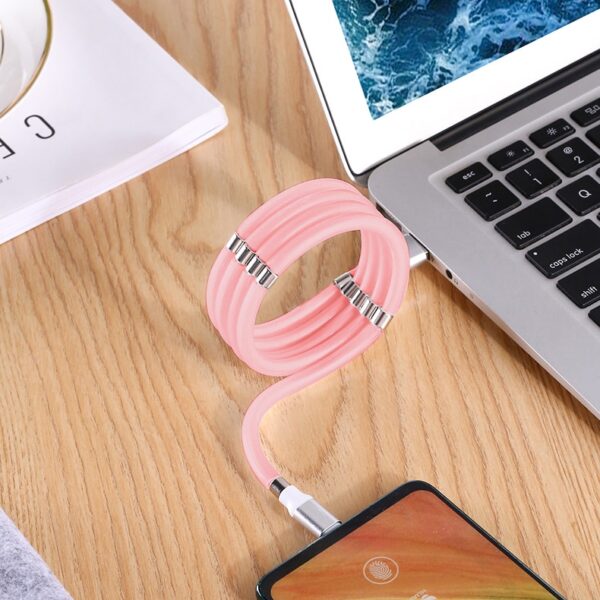 RDCY Fast charging 2 4A Magic rope cable automatically retractable USB to Type C charger for 5