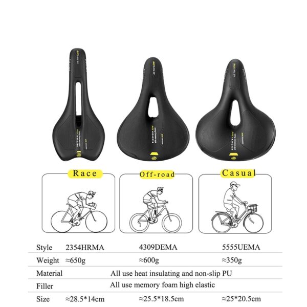 SELLE ROYAL Casual Bicycle Saddle Breathable Rainproof Pu Ball Shockproof Race MTB Bike Saddle Memory Sponge 1