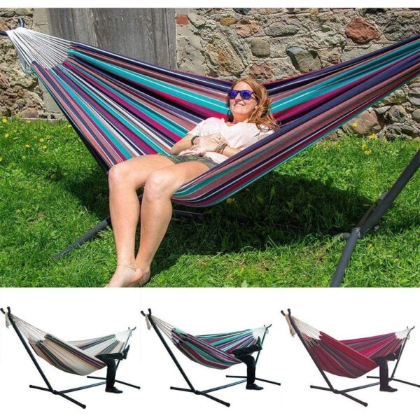 Duo homo Hammock Castra Ingruit Inclinata Cathedra Outdoor pendens Bed Canvas gestatio Cathedra non cum Hammock