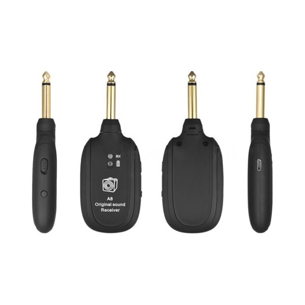 UHF Guitar Wireless System Transmitter Receiver Built in Rechargeable wireless guitar transmitter 3