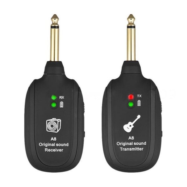 UHF Guitar Wireless System Transmitter Receiver Built in Rechargeable wireless guitar