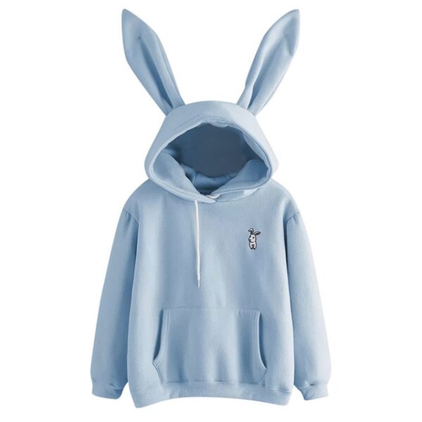 Kvinder sød bunny trykt pige hættetrøje afslappet langærmet sweatshirt pullover ører plus størrelse top sweaterhirt 1.jpg 640x640 1