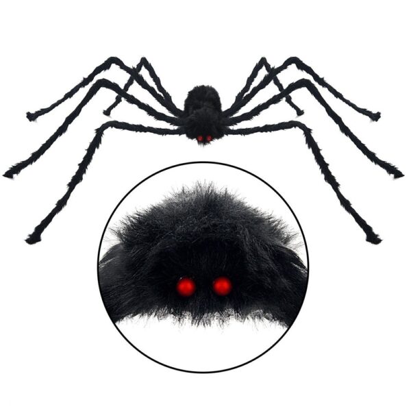 30cm 50cm 75cm 90cm 125cm 150cm 200cm Black Spider Halloween Decoration သရဲခြောက်သော အိမ် Prop Indoor Outdoor 5