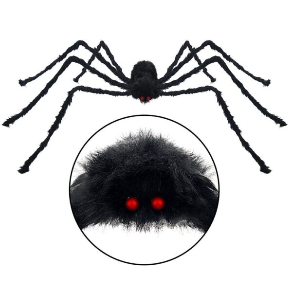 30cm 50cm 75cm 90cm 125cm 150cm 200cm Black Spider Decoration Halloween Haunted House Prop Indoor Outdoor 5