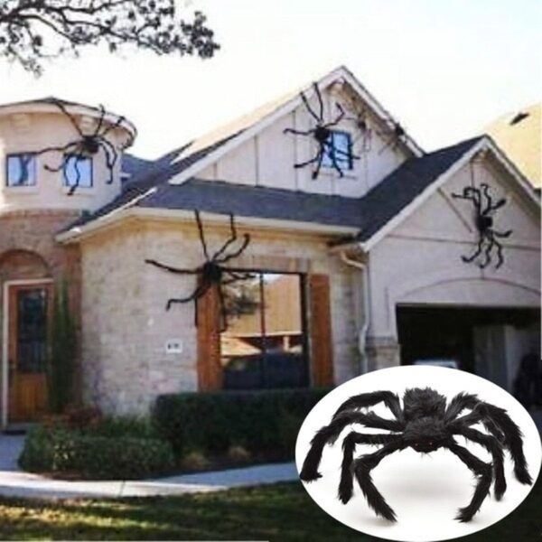 30cm 50cm 75cm 90cm 125cm 150cm 200cm Black Spider Halloween Decoration Haunted House Prop innendørs Utendørs