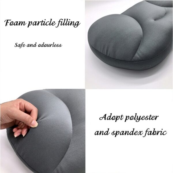 Travesseiro 3D ergonômico de espuma de memória, lavável, para viagem, pescoço, partículas, travesseiro 3D, almofada para dormir, micro 3