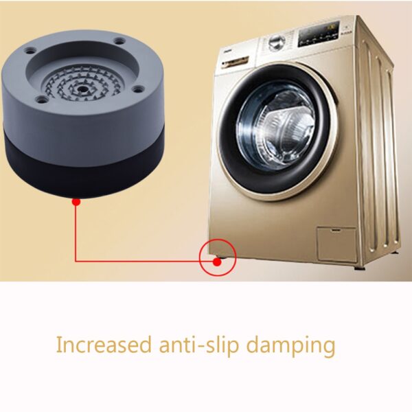 4 gab. Veļas mazgājamās mašīnas pretvibrācijas paliktņi Lieljaudas veļas mazgājamās mašīnas žāvēšanas paliktņi, mēbeles, neslīdoši pretvibrācijas pēdas 1