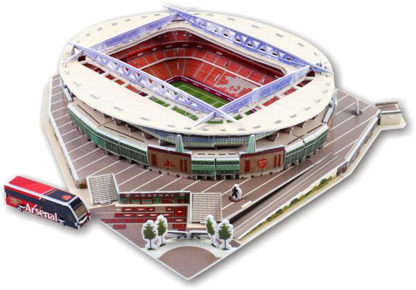 Klasikong Itinaas ng Jigsaw DIY 3D Puzzle World Football Stadium European Soccer Playground Assembled Building Model Puzzle Laruan 5