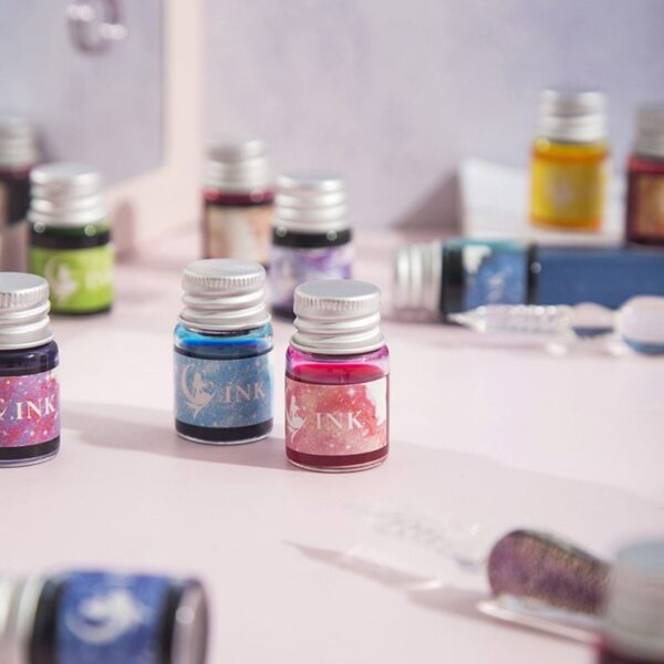 Crystal Starry Sky Glass Ink Pen Glass Dip Pen For Writing Fountain Pen Set Gift U1JA 2