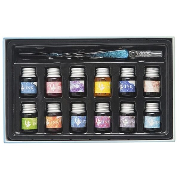 Crystal Starry Sky Glass Ink Pen Glass Dip Pen For Writing Fountain Pen Set Gift U1JA 2.jpg 640x640 2