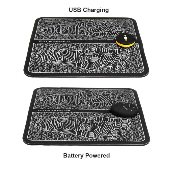 Elektrikli Ayak Masajı Kablosuz Ayaklar Kas Stimülatörü Fizyoterapi Canlandırıcı Ayak Titreşimli Masaj Matı Taşınabilir Katlanabilir 1