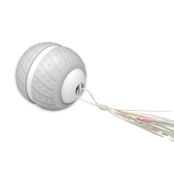 Electronic Pet Cat Toy Smart Automatic Cat Teaser with LED Wheels Rechargeable Flash Rolling Colorful